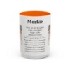 15oz Morkie Mug, Orange, front view