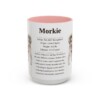 15oz Morkie Mug, Pink, front view