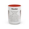 15oz Morkie Mug, Red, front view