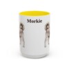15oz Morkie Mug, Yellow, front view
