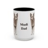 15oz Mudi Dog Dad Mug, Black, front view
