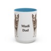 15oz Mudi Dog Dad Mug, Light Blue, front view