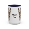 15oz Mudi Dog Dad Mug, Navy, front view