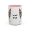 15oz Mudi Dog Dad Mug, Pink, front view
