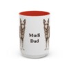 15oz Mudi Dog Dad Mug, Red, front view
