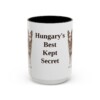 15oz Funny Mudi Mug, Black, front view