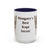 15oz Funny Mudi Mug, Navy, front view