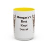 15oz Funny Mudi Mug, Yellow, front view