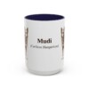 15oz Mudi Latin Mug, Navy, front view