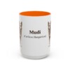 15oz Mudi Latin Mug, Orange, front view