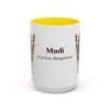 15oz Mudi Latin Mug, Yellow, front view