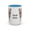 15oz Mudi Dog Mom Mug, Light Blue, front view