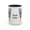 15oz Mudi Dog Mom Mug, Navy, front view