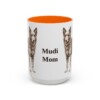 15oz Mudi Dog Mom Mug, Orange, front view