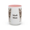 15oz Mudi Dog Mom Mug, Pink, front view