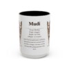 15oz Mudi Mug, Black, front view