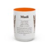 15oz Mudi Mug, Orange, front view