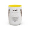 15oz Mudi Mug, Yellow, front view
