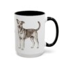 15oz Mutt Mug, Black, right side view