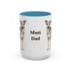 15oz Mutt Dog Dad Mug, Light Blue, front view