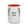 15oz Mutt Dog Dad Mug, Red, front view