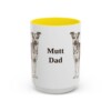 15oz Mutt Dog Dad Mug, Yellow, front view