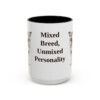 15oz Funny Mutt Mug, Black, front view