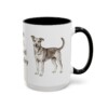 15oz Funny Mutt Mug, Black, right side view