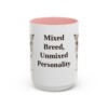 15oz Funny Mutt Mug, Pink, front view