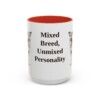 15oz Funny Mutt Mug, Red, front view