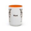 15oz Mutt Mug, Orange, front view