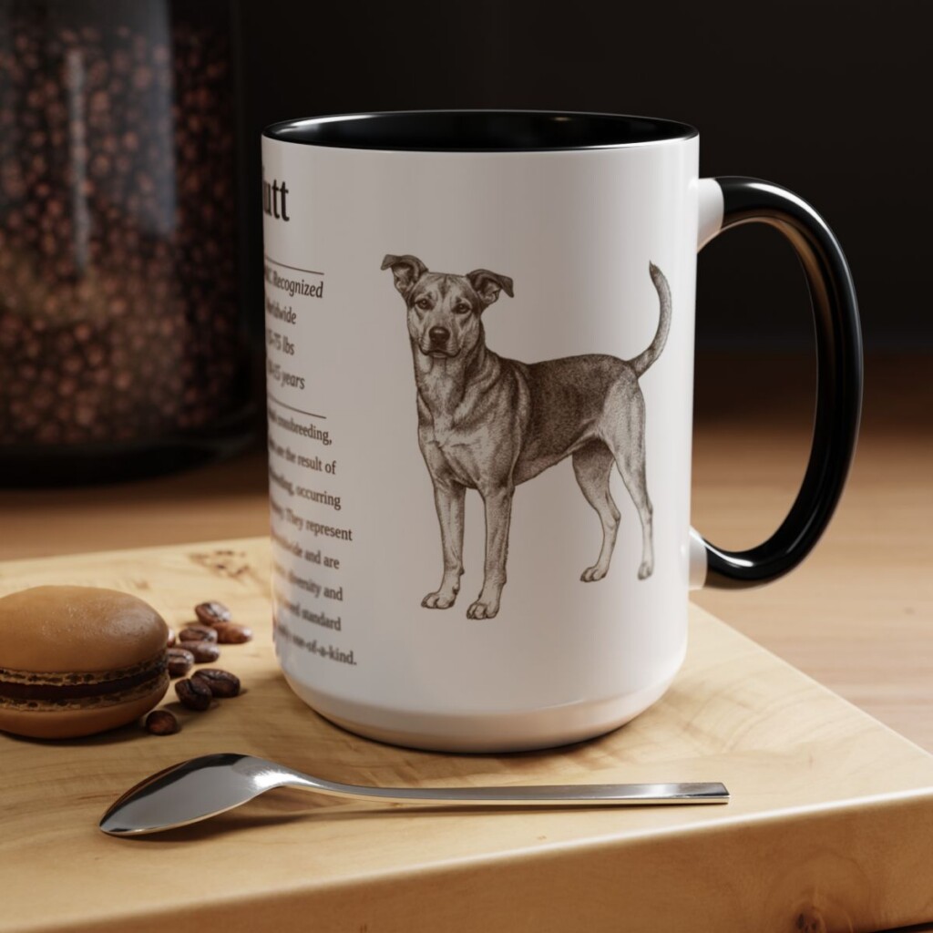 15oz mutt mug, Black