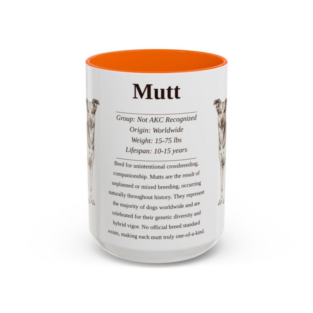 15oz mutt mug, Orange