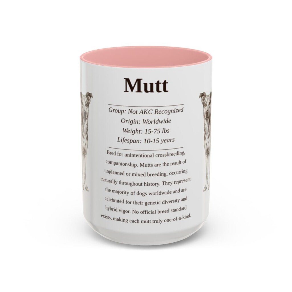 15oz mutt mug, Pink