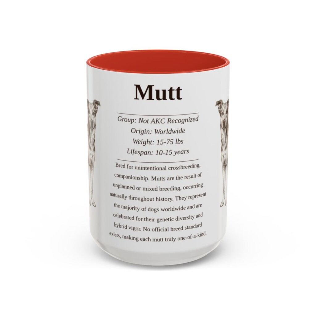 15oz mutt mug, Red