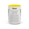 15oz mutt mug, Yellow