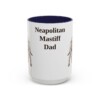 15oz-neapolitan-mastiff-mug-dad-navy 15oz Neapolitan Mastiff Dog Dad Mug, Navy, front view