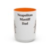 15oz-neapolitan-mastiff-mug-dad-orange 15oz Neapolitan Mastiff Dog Dad Mug, Orange, front view
