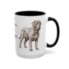 15oz Funny Neapolitan Mastiff Mug, Black, right side view