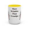 15oz Funny Neapolitan Mastiff Mug, Yellow, front view