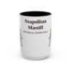 15oz Neapolitan Mastiff Latin Mug, Black, front view