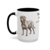 15oz Neapolitan Mastiff Latin Mug, Black, left side view