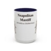 15oz Neapolitan Mastiff Latin Mug, Navy, front view