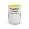 15oz Neapolitan Mastiff Latin Mug, Yellow, front view