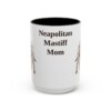 15oz Neapolitan Mastiff Dog Mom Mug, Black, front view