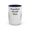15oz Neapolitan Mastiff Dog Mom Mug, Navy, front view