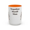 15oz Neapolitan Mastiff Dog Mom Mug, Orange, front view