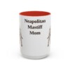 15oz Neapolitan Mastiff Dog Mom Mug, Red, front view