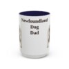 15oz Newfoundland Dog Dog Dad Mug, Navy, front view