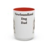 15oz Newfoundland Dog Dog Dad Mug, Red, front view